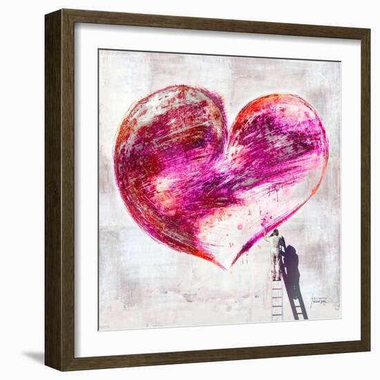 Grafitti Heart-Michael Tarin-Framed Art Print