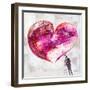 Grafitti Heart-Michael Tarin-Framed Art Print