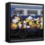 Grafitti on Train Carriage, Pisa, Italy-Mike Burton-Framed Stretched Canvas