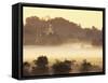 Grafrath Monastery in Fog, at Sunrise, Bavaria, Germany, Europe-Jochen Schlenker-Framed Stretched Canvas