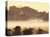 Grafrath Monastery in Fog, at Sunrise, Bavaria, Germany, Europe-Jochen Schlenker-Stretched Canvas