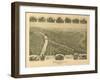 Grafton, West Virginia - Panoramic Map-Lantern Press-Framed Art Print