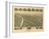 Grafton, West Virginia - Panoramic Map-Lantern Press-Framed Art Print