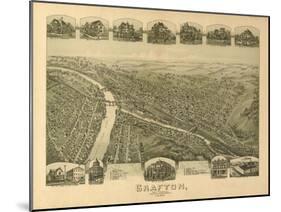 Grafton, West Virginia - Panoramic Map-Lantern Press-Mounted Art Print