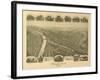 Grafton, West Virginia - Panoramic Map-Lantern Press-Framed Art Print