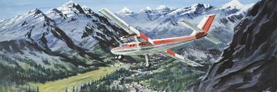 The Red Arrows Aerobatic Team, Depicted in 1978-Graham Coton-Giclee Print