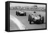 Graham Hill and Jack Brabham Racing in the XI British Grand Prix, Silverstone, July 1958-null-Framed Stretched Canvas