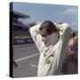 Graham Hill Getting Ready for the French Grand Prix, Le Mans, France, 1967-null-Stretched Canvas