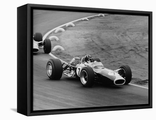 Graham Hill in a Lotus 49, French Grand Prix, Le Mans, 1967-Maxwell Boyd-Framed Stretched Canvas