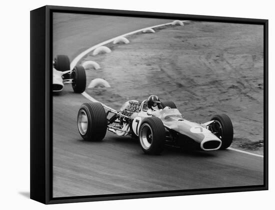 Graham Hill in a Lotus 49, French Grand Prix, Le Mans, 1967-Maxwell Boyd-Framed Stretched Canvas