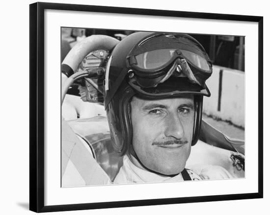 Graham Hill in Cockpit of Lola T90, Indianapolis, 1966-null-Framed Photographic Print