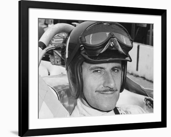 Graham Hill in Cockpit of Lola T90, Indianapolis, 1966-null-Framed Photographic Print