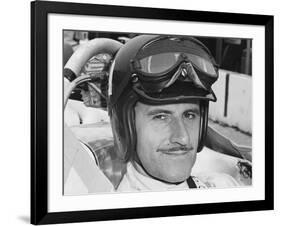 Graham Hill in Cockpit of Lola T90, Indianapolis, 1966-null-Framed Photographic Print