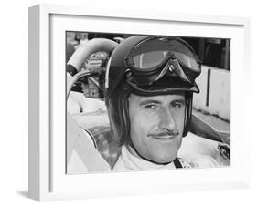 Graham Hill in Cockpit of Lola T90, Indianapolis, 1966-null-Framed Photographic Print