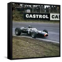 Graham Hill Racing a Brm P261, British Grand Prix, Brands Hatch, Kent, 1966-null-Framed Stretched Canvas