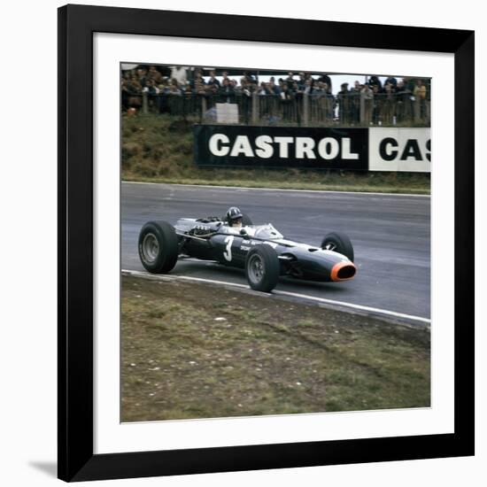 Graham Hill Racing a Brm P261, British Grand Prix, Brands Hatch, Kent, 1966-null-Framed Photographic Print