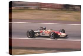 Graham Hill's Lotus at Speed, Spanish Grand Prix, Jarama, Madrid, 1968-null-Stretched Canvas