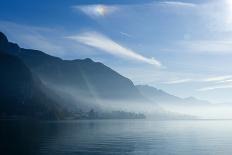 Early Morning Mist in the Valleys Surrounds St. David's Church-Graham Lawrence-Laminated Photographic Print