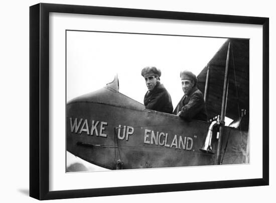 Graham White (Lef) and Rt Gates, British Pioneer Aviators-null-Framed Premium Giclee Print