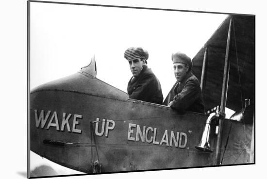 Graham White (Lef) and Rt Gates, British Pioneer Aviators-null-Mounted Premium Giclee Print