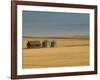 Grain Barn on Wheat Farm in Rosebud, Alberta, Canada-Walter Bibikow-Framed Photographic Print