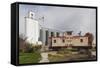 Grain Elevator, Hershey, Nebraska, USA-Walter Bibikow-Framed Stretched Canvas