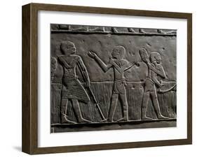Grain Harvesting, Relief, from Giza-null-Framed Giclee Print