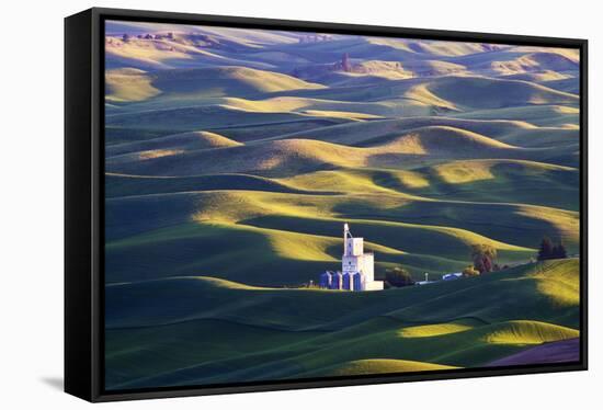 Grain Silo, Palouse Country, Washington, USA-Terry Eggers-Framed Stretched Canvas