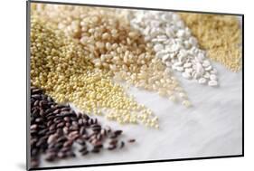 Grain Still Life: Brown Rice, Millet, Rice, Pearl Barley, Amaranth-Amana Images Inc.-Mounted Photographic Print