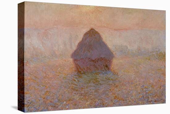 Grainstack, Sun in the Mist, 1891-Claude Monet-Stretched Canvas