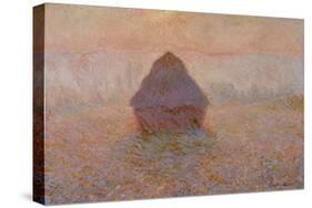 Grainstack, Sun in the Mist, 1891-Claude Monet-Stretched Canvas