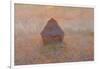 Grainstack, Sun in the Mist, 1891-Claude Monet-Framed Giclee Print