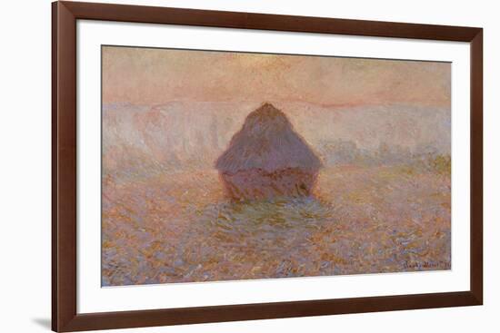 Grainstack, Sun in the Mist-Claude Monet-Framed Premium Giclee Print