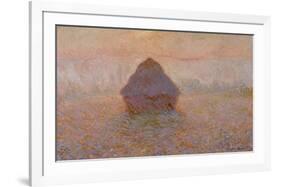 Grainstack, Sun in the Mist-Claude Monet-Framed Premium Giclee Print