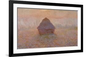 Grainstack, Sun in the Mist-Claude Monet-Framed Premium Giclee Print