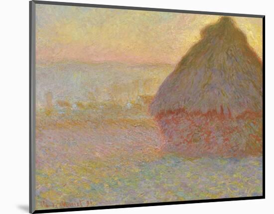Grainstack (Sunset), 1891-Claude Monet-Mounted Art Print
