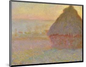 Grainstack (Sunset), 1891-Claude Monet-Mounted Art Print