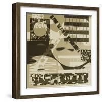 Grainy Neutrals-Ruth Palmer-Framed Art Print