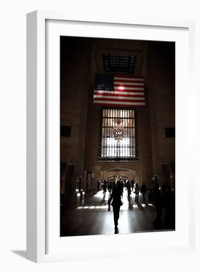 Gramd Central Station American Flag NYC-null-Framed Photo