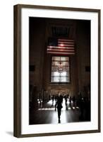 Gramd Central Station American Flag NYC-null-Framed Photo