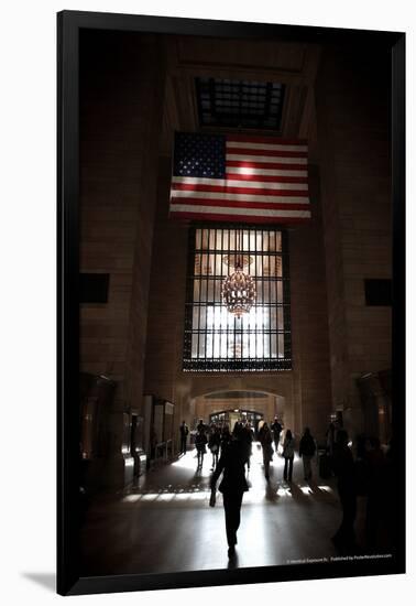 Gramd Central Station American Flag NYC-null-Framed Photo