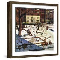 "Gramercy Park", February 11, 1950-John Falter-Framed Giclee Print