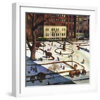 "Gramercy Park", February 11, 1950-John Falter-Framed Giclee Print