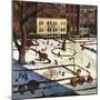 "Gramercy Park", February 11, 1950-John Falter-Mounted Giclee Print