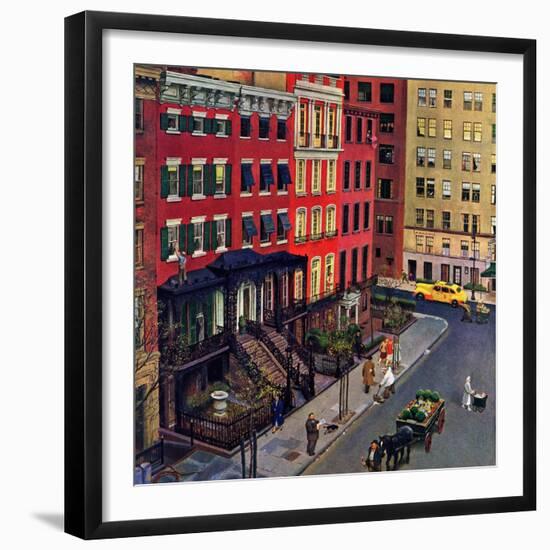 "Gramercy Park," March 25, 1944-John Falter-Framed Giclee Print