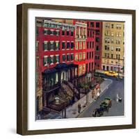 "Gramercy Park," March 25, 1944-John Falter-Framed Giclee Print