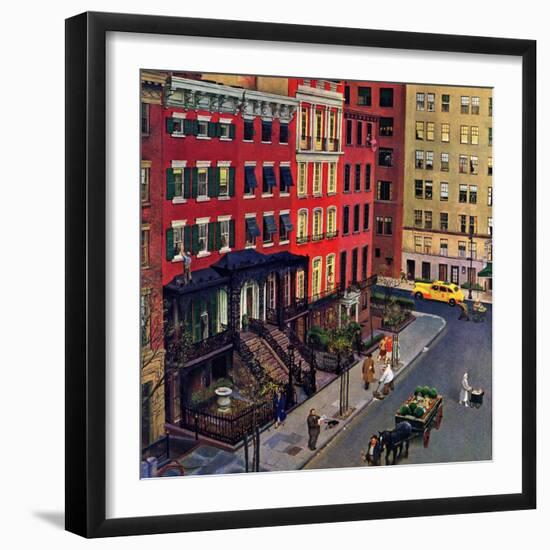 "Gramercy Park," March 25, 1944-John Falter-Framed Giclee Print