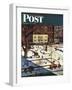 "Gramercy Park" Saturday Evening Post Cover, February 11, 1950-John Falter-Framed Giclee Print