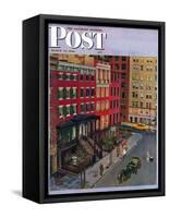 "Gramercy Park," Saturday Evening Post Cover, March 25, 1944-John Falter-Framed Stretched Canvas