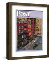 "Gramercy Park," Saturday Evening Post Cover, March 25, 1944-John Falter-Framed Giclee Print